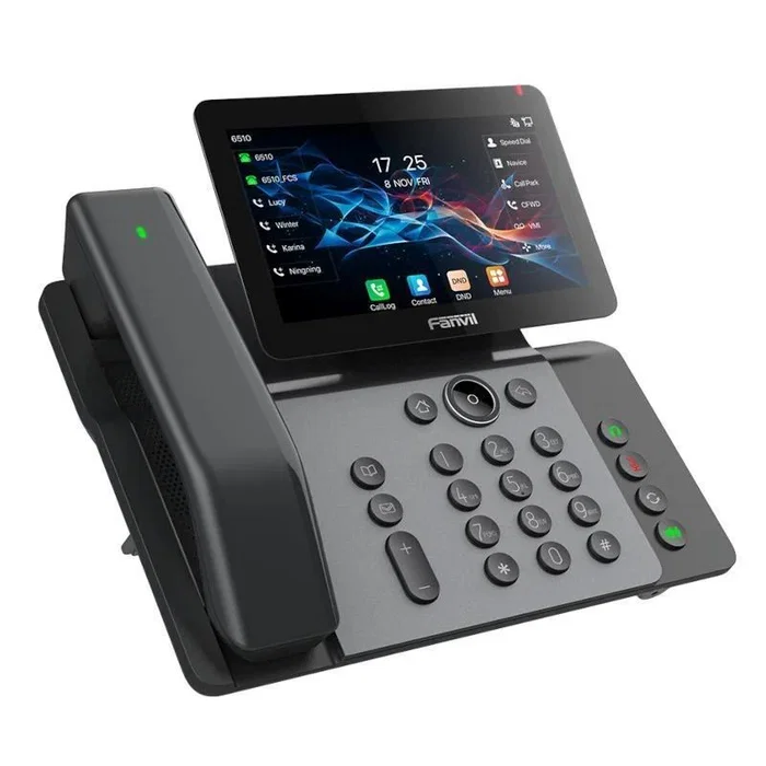 Fanvil v66 pro Teléfono IP con Bluetooth y Handset Pantalla Táctil de 7 Pulgadas