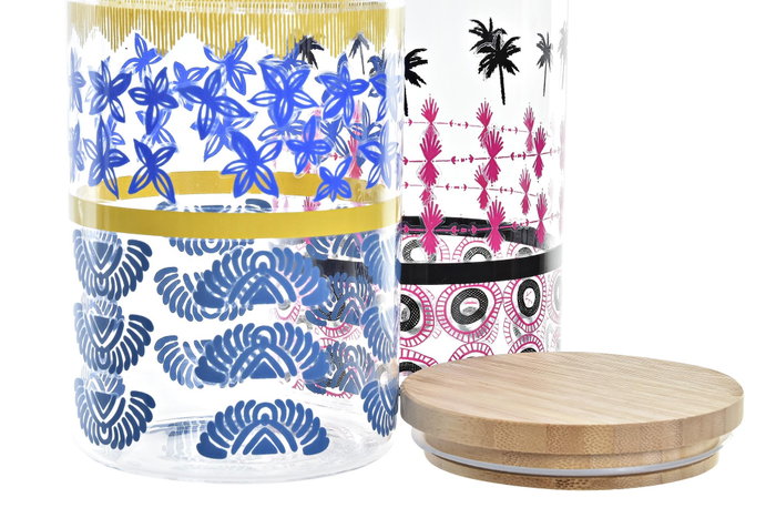 DKD Home Decor Bote de Borosilicato 1L África GRES
