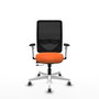 PIQUERAS Y CRESPO Silla de oficina Zulema Naranja y Negro