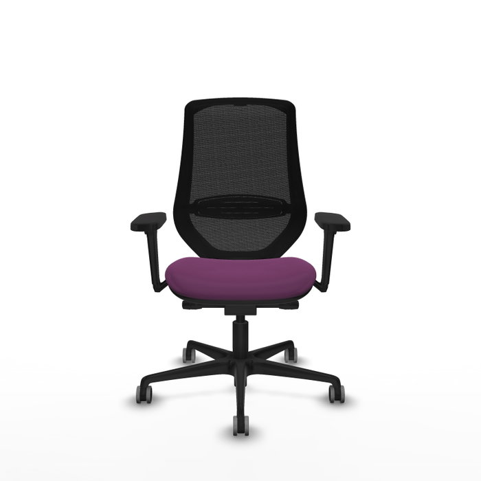 PIQUERAS Y CRESPO Silla de oficina Mardos con mecanismo Sincro/Traslack, Morado y Negro