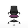 PIQUERAS Y CRESPO Silla de oficina Mardos con mecanismo Sincro/Traslack, Morado y Negro