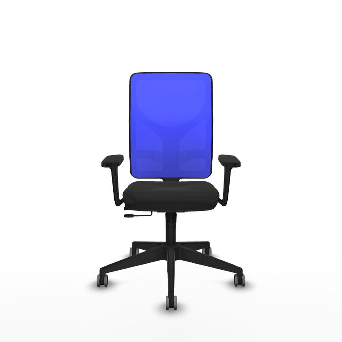 PIQUERAS Y CRESPO Silla de oficina Motilla con Mecanismo Sincro/Traslack, Negro/Azul