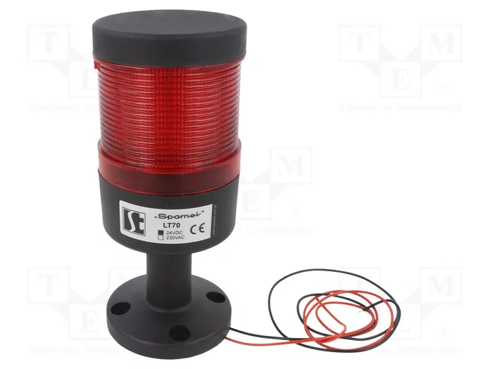 SPAMEL LT70 Columna de señalización LED roja 24VDC IP65 SPAMEL LT70 Columna de señalización LED roja 24VDC IP65