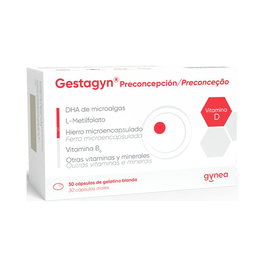 Gynea Gestagyn Preconcepción 30 Cápsulas - Complemento con Ácido Fólico, DHA, Hierro, Zinc, Vitaminas B6 y D para la Fertilidad y Preparación al Embarazo