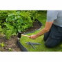 Nature Lote de 10 anclajes para borde de jardín - Gris