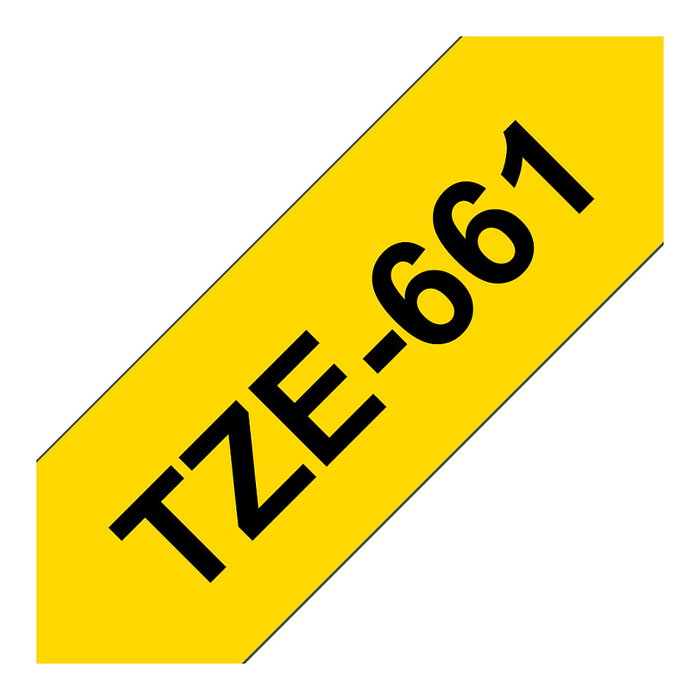 Brother Cinta Laminada TZe-661 36mm Negro sobre Amarillo Brother Cinta Laminada TZe-661 36mm Negro sobre Amarillo