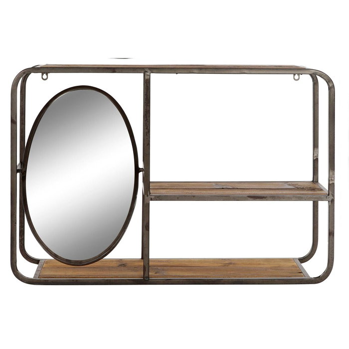 DKD Home Decor Estantería de Madera y Metal Marrón Oscuro