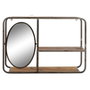 DKD Home Decor Estantería de Madera y Metal Marrón Oscuro