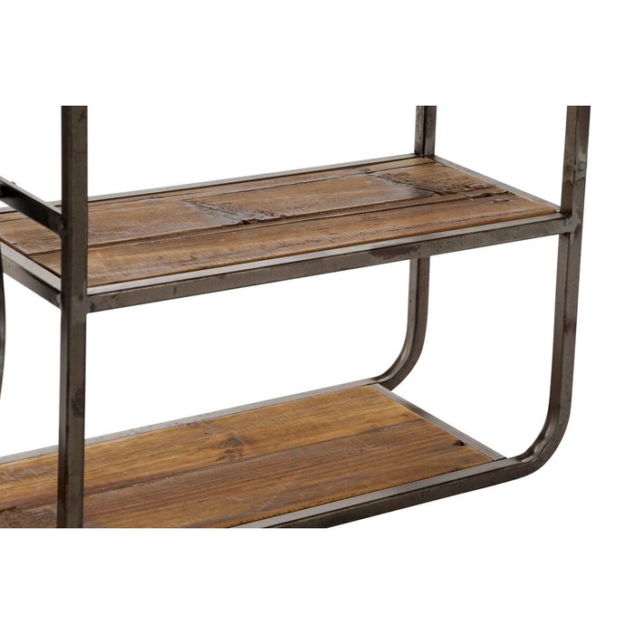 DKD Home Decor Estantería de Madera y Metal Marrón Oscuro