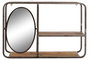DKD Home Decor Estantería Loft Marrón Oscuro Negro Madera Metal Espejo 19 x 50 x 73 cm
