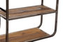 DKD Home Decor Estantería Loft Marrón Oscuro Negro Madera Metal Espejo 19 x 50 x 73 cm