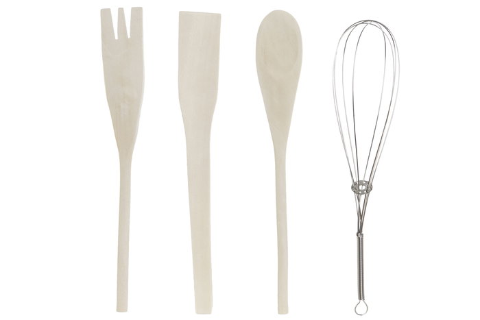 DKD Home Decor Bote Utensilios Scandi Verde Lila Dolomita, MDF, Metal Set de 5 Piezas (2 Unidades) 12 x 25 x 12 cm