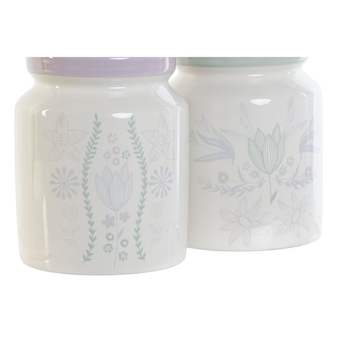 DKD Home Decor Set de 5 Botes para Utensilios de Dolomita 1 L
