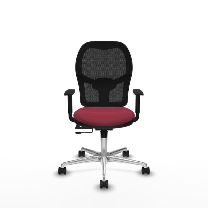 PIQUERAS Y CRESPO Silla de oficina Jorquera con mecanismo Sincro/Traslack, Granate y Negro PIQUERAS Y CRESPO Silla de oficina Jorquera con mecanismo Sincro/Traslack, Granate y Negro