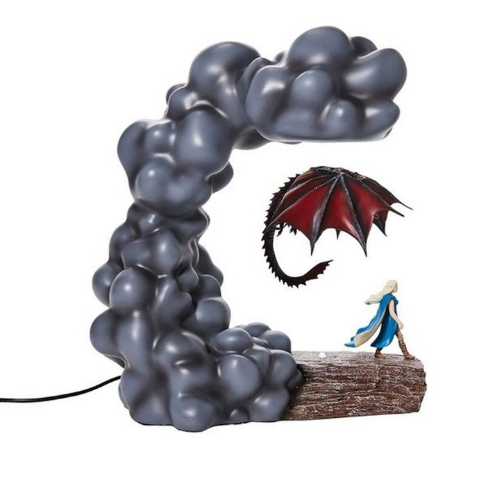 Enesco Figura Levitadora Juego de Tronos Drogon con LED, Mágicamente Suspendido en el Aire