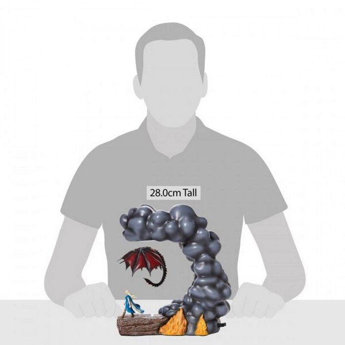 Enesco Figura Levitadora Juego de Tronos Drogon con LED, Mágicamente Suspendido en el Aire