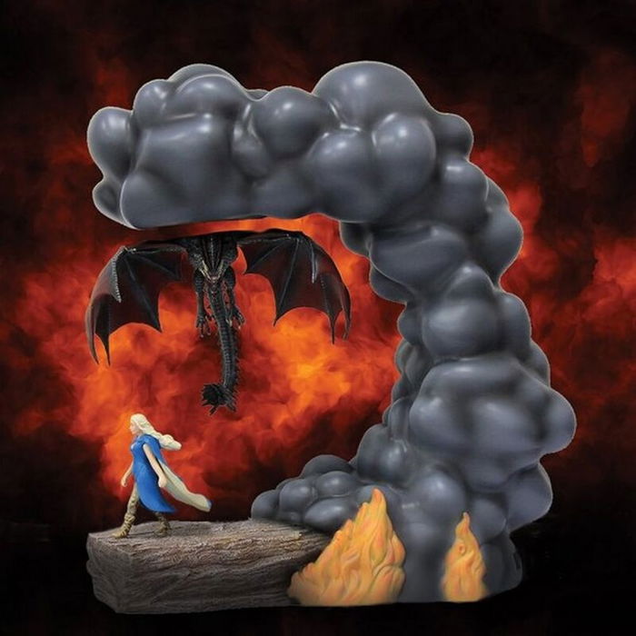 Enesco Figura Levitadora Juego de Tronos Drogon con LED, Mágicamente Suspendido en el Aire