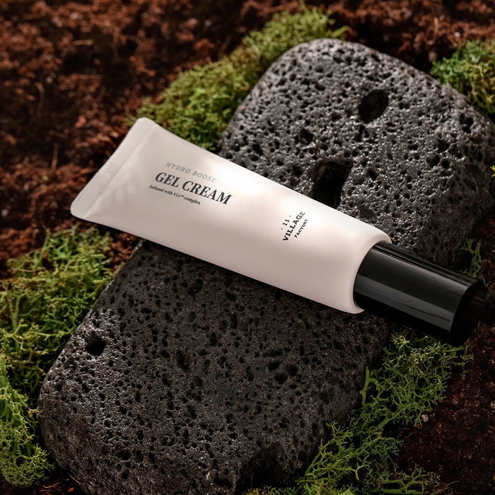 Village 11 HYDRO BOOST gel-crema hidratante facial con 8 tipos de ácido hialurónico, 50 ml, para piel grasa y sensible