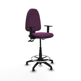 PIQUERAS Y CRESPO Taburete Aýna con mecanismo Asincro, Morado