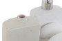 DKD Home Decor Dosificador 4 Unidades Gris Blanco Gres y ABS 9.3 x 19 x 10 cm