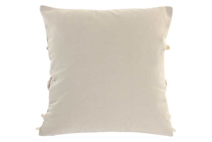 DKD Home Decor Cojín de Poliéster 45x45 con Aplicaciones Crudo DKD Home Decor Cojín de Poliéster 45x45 con Aplicaciones Crudo