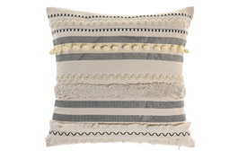 DKD Home Decor Cojín de Poliéster 45x45 con Aplicaciones Crudo