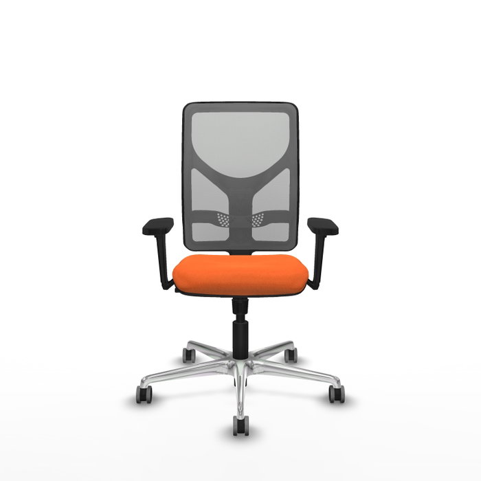 PIQUERAS Y CRESPO Silla de oficina Motilla con mecanismo Sincro, Tela Naranja y Malla Gris PIQUERAS Y CRESPO Silla de oficina Motilla con mecanismo Sincro, Tela Naranja y Malla Gris