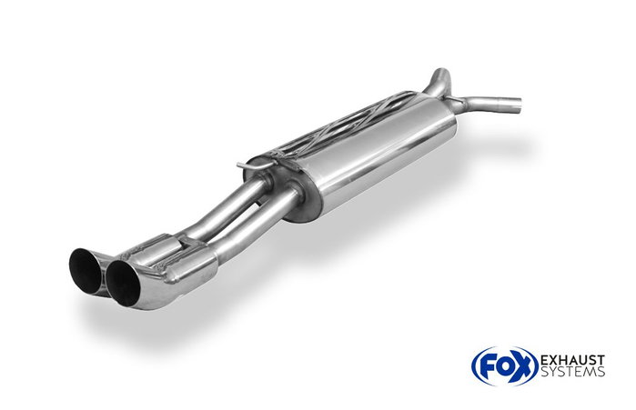 Fox Silenciador Trasero para Skoda Octavia Tipo 1U con Colas Pulidas