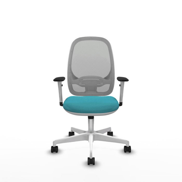 PIQUERAS Y CRESPO Silla de oficina Cilanco con mecanismo Sincro, Tela Turquesa y Malla Gris PIQUERAS Y CRESPO Silla de oficina Cilanco con mecanismo Sincro, Tela Turquesa y Malla Gris