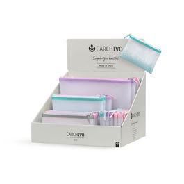 Dosier Sobre Carchivo Cremallera Eva-Bag Sense Surtido Expositor De 48 12 X A4 12 X A5 12 X A6 12 X Check