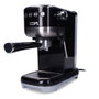 Edm Cafetera Espresso 20 Bares Depósito 1,3L Vaporizador Parada Automática Función Una y Dos Tazas Panel LED Acero Inoxidable Negro