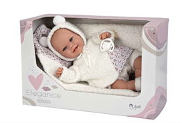 Muñecas Arias Muñeca Elegance 35 cm Babyto Blanco con Manta, Muñeco de Peso para Niños a Partir de 3 Años (Idioma Español)