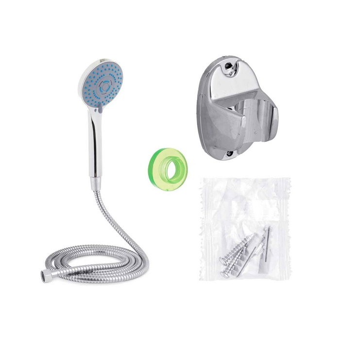 Alcachofa de ducha con manguera Berilo Plateado Metal 2 m (12 Unidades)