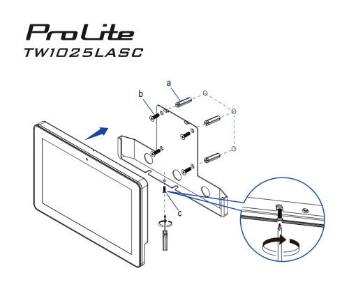 iiyama ProLite TW1025LASC-B3PNR Monitor Táctil 10.1 IPS WXGA Negro