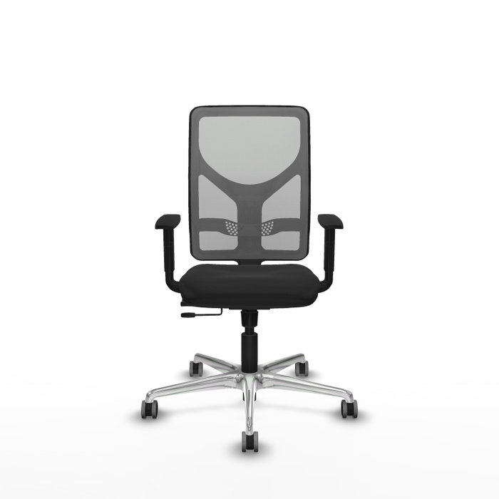 PIQUERAS Y CRESPO Silla de oficina Motilla con mecanismo Sincro/Traslack, Negro/Gris