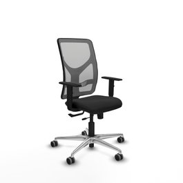 PIQUERAS Y CRESPO Silla de oficina Motilla con mecanismo Sincro/Traslack, Negro/Gris