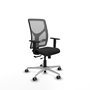 PIQUERAS Y CRESPO Silla de oficina Motilla con mecanismo Sincro/Traslack, Negro/Gris