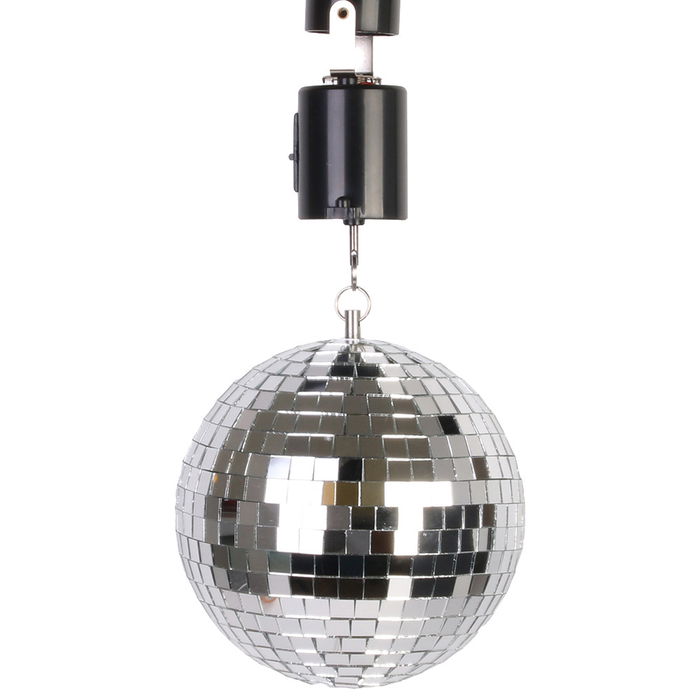 Party Time Bola Disco Espejos Con Proyector LED Giratoria 15 cm
