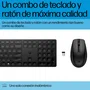 HP Teclado y Ratón Inalámbricos Combo 655 RF Blanco - Teclado Completo Programable, Ratón Ambidiestro, 10m Alcance, Materiales Reciclados
