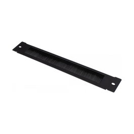 GoodConnections Regleta de cepillos 380 mm x 57 mm para Wandgehäuse FLAT-Pack (GC-RFxxxS), negro profundo (RAL9005)