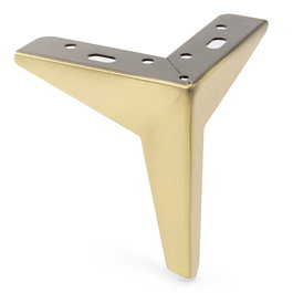 Q&Q Pata Metálica Togo Latón Cepillado Altura 135mm para Sofás y Muebles