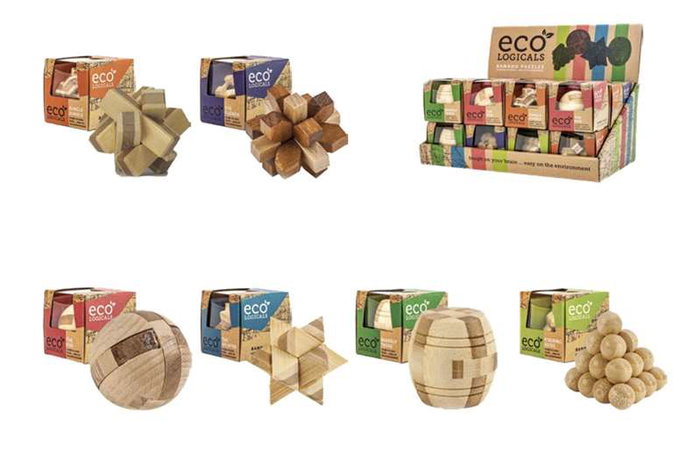 Juego mini desafios eco logicals. desarolla tu capacidad creativa. desafios manuales fabricados en bambú. - modelos surtidos