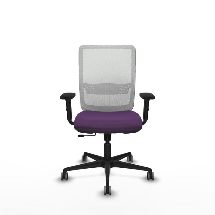 PIQUERAS Y CRESPO Silla de oficina Haches Morada con Malla Blanca