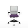 PIQUERAS Y CRESPO Silla de oficina Haches Morada con Malla Blanca