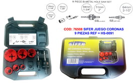 SIFER Juego de Coronas 9 Piezas HS0091
