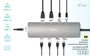i-tec Docking Station USB-C Metal C31NANOHDM2D100 con 2x HDMI 4K/60Hz, Ethernet, 5 Puertos USB, Power Delivery 100W y Cargador 100W incluido - Gris Aluminio