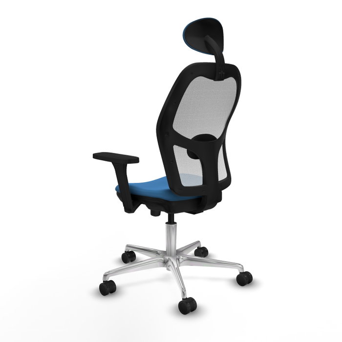 PIQUERAS Y CRESPO Silla de oficina Jorquera con mecanismo Sincro/Traslack, Azul claro y Blanco PIQUERAS Y CRESPO Silla de oficina Jorquera con mecanismo Sincro/Traslack, Azul claro y Blanco