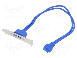 AKYGA Adaptador IDE 20pin hembra a USB 3.0 con 2 puertos USB A