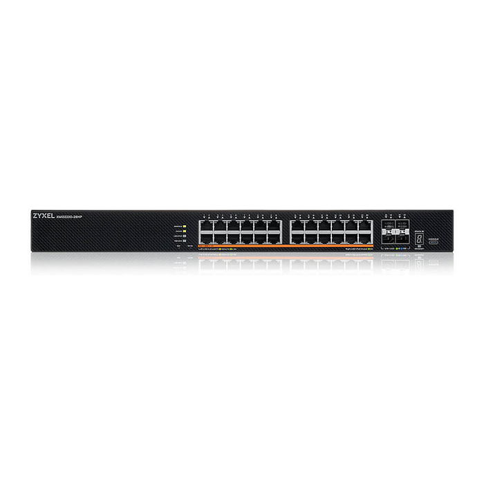 Zyxel XMG2230-28HP Switch Inteligente de 28 Puertos con 24x2.5G PoE++ y 4xSFP+, Montaje en Rack 1U, L2/L3, Gestionado por Nube NebulaFlex, Conectividad 10G