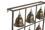DKD Home Decor Decoración de Pared Indio Dorado Metal con Campanas 96.5 x 50 x 7.5 cm (2 Unidades)